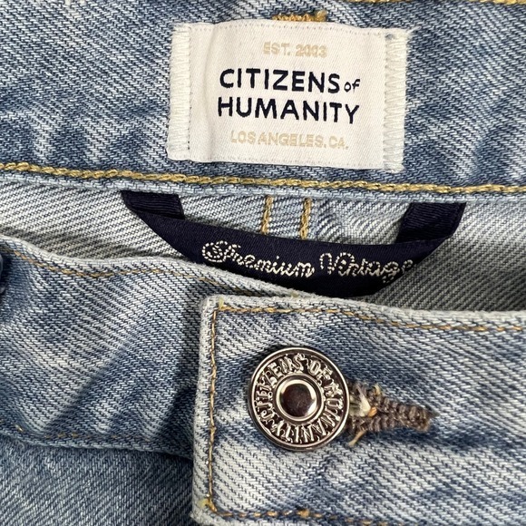 Citizens of Humanity Pieced Horseshoe Wide Leg Jeans Sz 26" Barrel Fracture Wash - Picture 12 of 15
